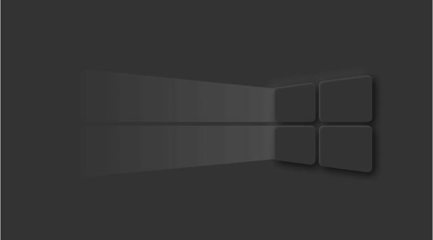 Windows 10 Dark Mode Logo Wallpaper 3840x1600 Resolution