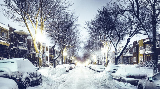 winter, city, street Wallpaper