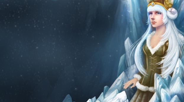 winter, fantasy girl, tales north Wallpaper 480x854 Resolution