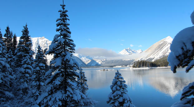 winter, snow, lake Wallpaper 1280x1024 Resolution