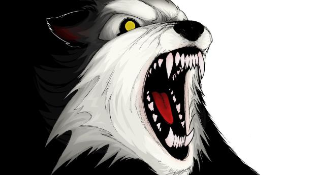 wolf, aggression, teeth Wallpaper 1400x900 Resolution