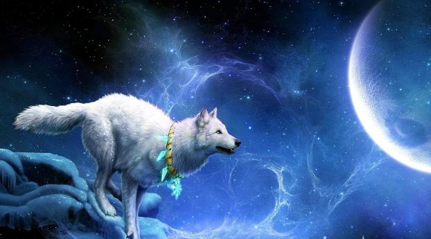 wolf, arrivals, moon Wallpaper 1080x1920 Resolution