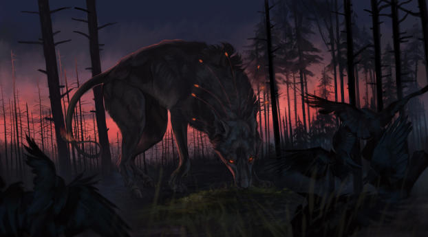 Wolf Fantasy Wallpaper 1280x960 Resolution