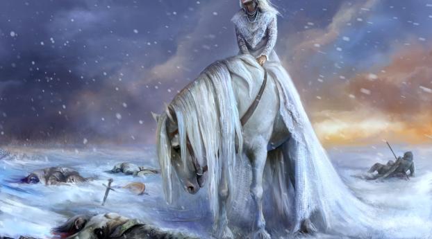 woman, horse, mane Wallpaper 3840x2160 Resolution