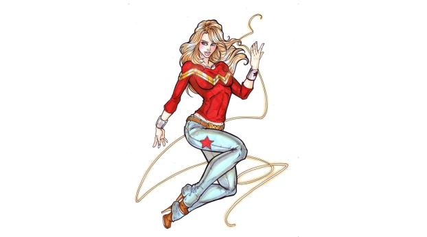 Wonder Girl Comic FanArt Wallpaper 1024x600 Resolution