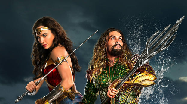 Wonder Woman Aquaman Justice League 2017 Wallpaper