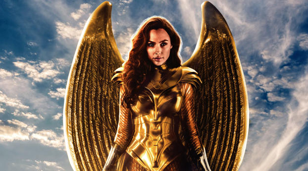 Wonder Woman Golden Eagle Armor Wallpaper 1080x2232 Resolution