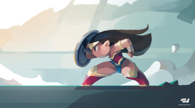 Wonder Woman Poly Superhero Wallpaper 1440x3040 Resolution
