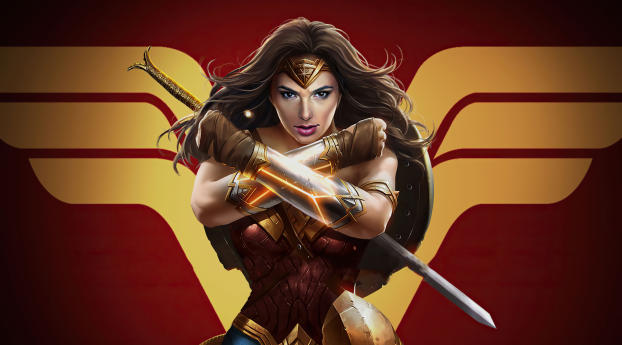 Wonder Woman x Injustice 2 Wallpaper 1082x2042 Resolution