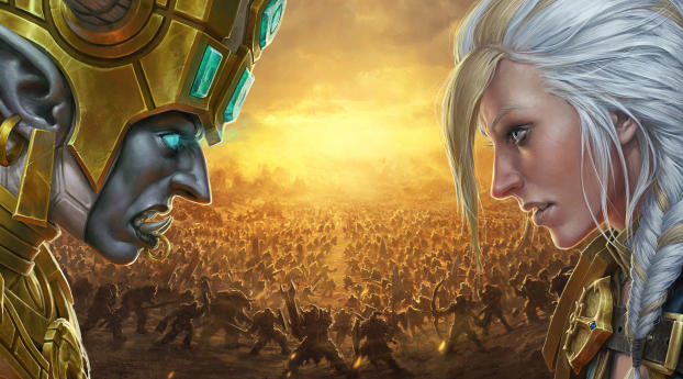 World of Warcraft Battle for Azeroth Poster Wallpaper 640x960 Resolution