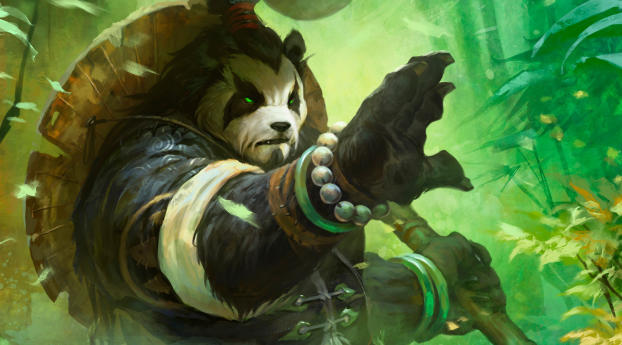 World Of Warcraft Mists Of Pandaria Art Wallpaper 320x568 Resolution