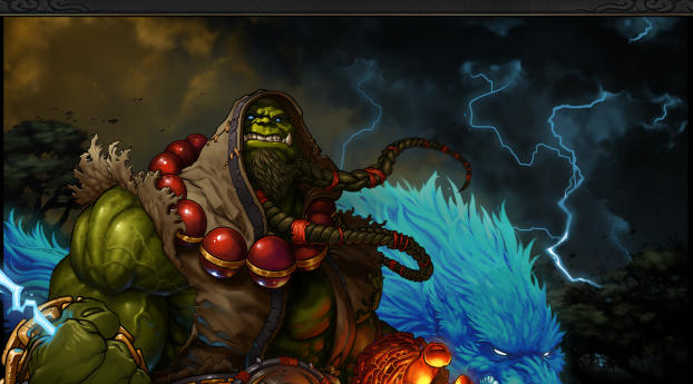World Of Warcraft Shaman Thrall Wallpaper 1024x600 Resolution