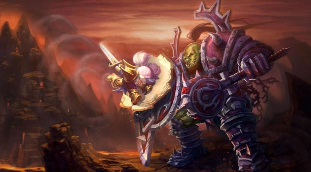 world of warcraft, wow, orc Wallpaper 320x480 Resolution