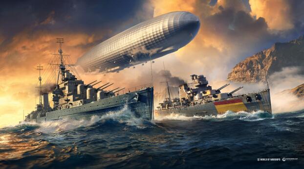 World of Warships 2022 Gaming Wallpaper 500x2048 Resolution