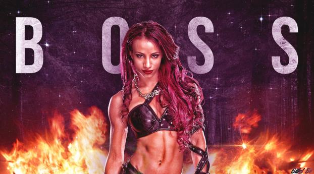 WWE Sasha Banks The BOSS Wallpaper 2560x1080 Resolution