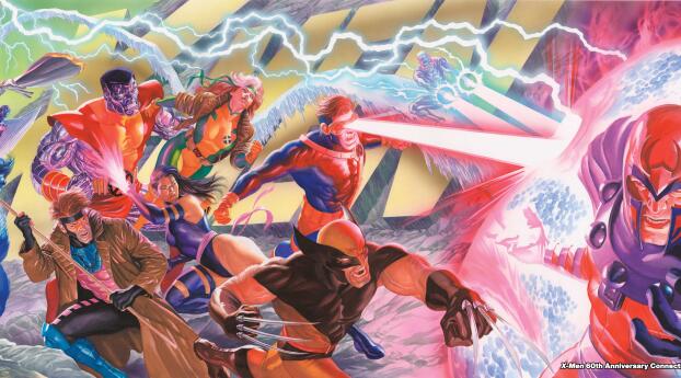 X-Men 8k 50th Anniversary Comic Wallpaper