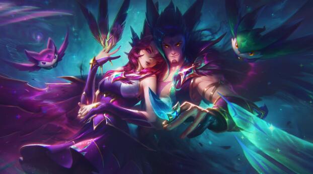 Xayah & Rakan League of Legends Guardians Wallpaper 720x7202 Resolution