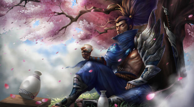 Yasuo Cool League Of Legends Wallpaper 1400x900 Resolution
