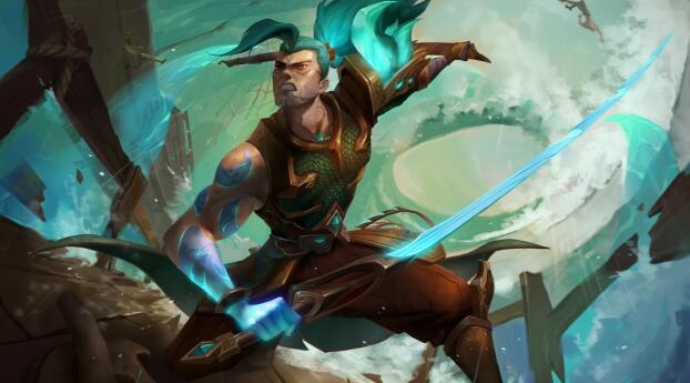 Yasuo League Of Legends Cool Wallpaper 7620x4320 Resolution