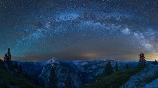 Yosemite National Park Milky Way Wallpaper 1000x1000 Resolution