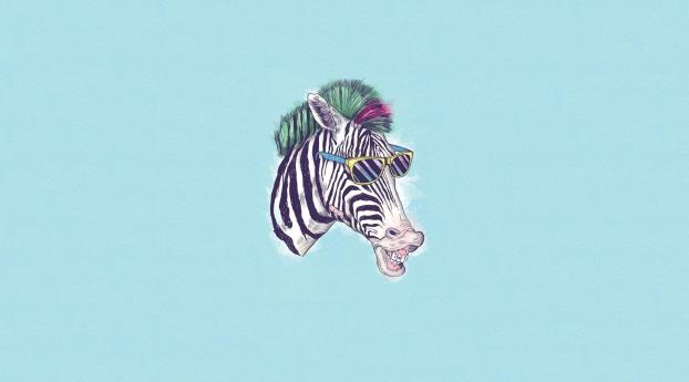 Zebra Minimalism Wallpaper 1125x2436 Resolution