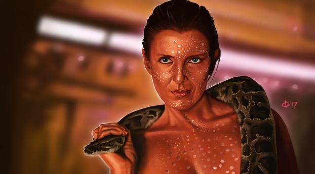 Zhora Blade Runner Snake Artwork Wallpaper 480x854 Resolution