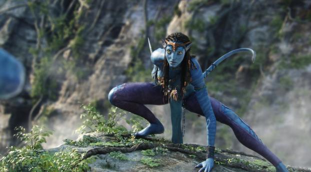 Zoe Saldana from Avatar Movie Wallpaper 960x544 Resolution