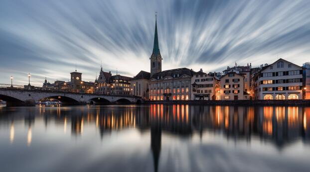 Zurich HD Photography Switzerland Wallpaper 1800x1024 Resolution